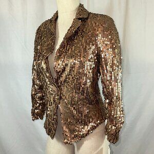 Hale Bob Sequin Blazer, Copper, Size XS, NWT